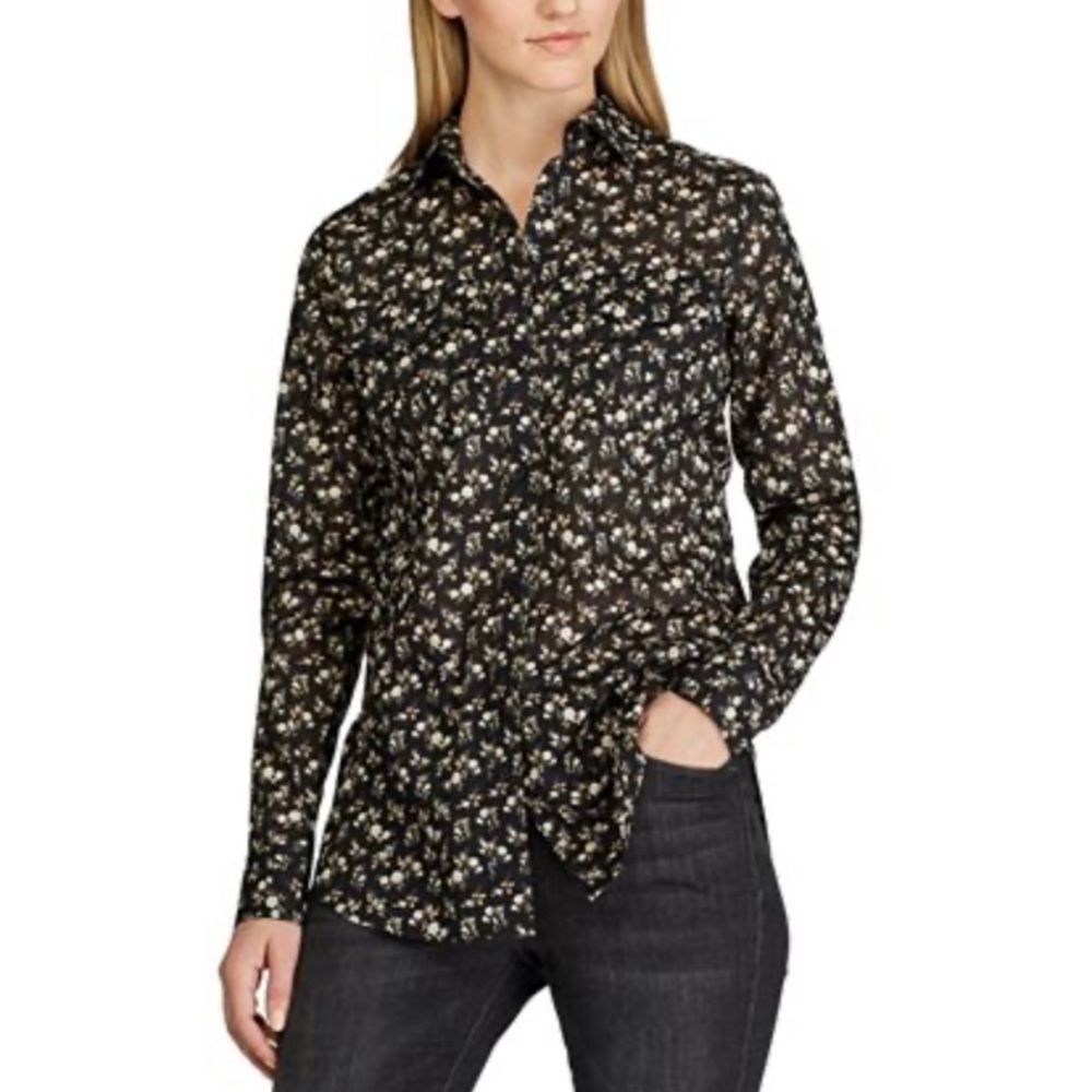 Lauren Ralph Lauren floral print voile shirt pxs